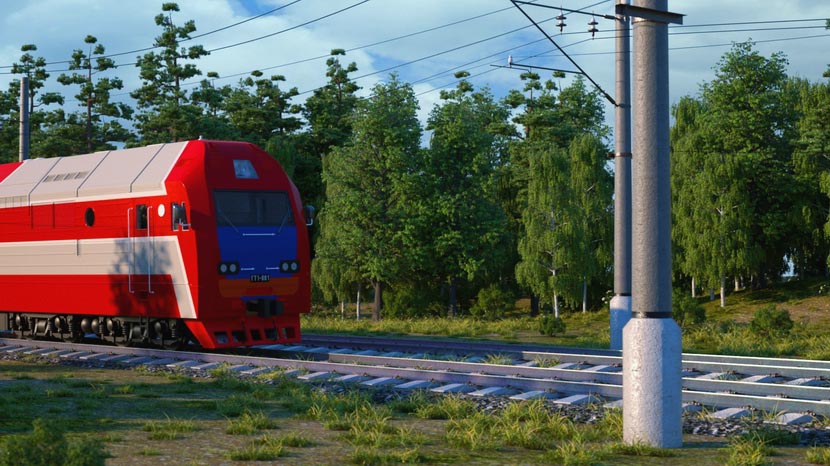 Поезд, следующий из Гуанчжоу в Россию.