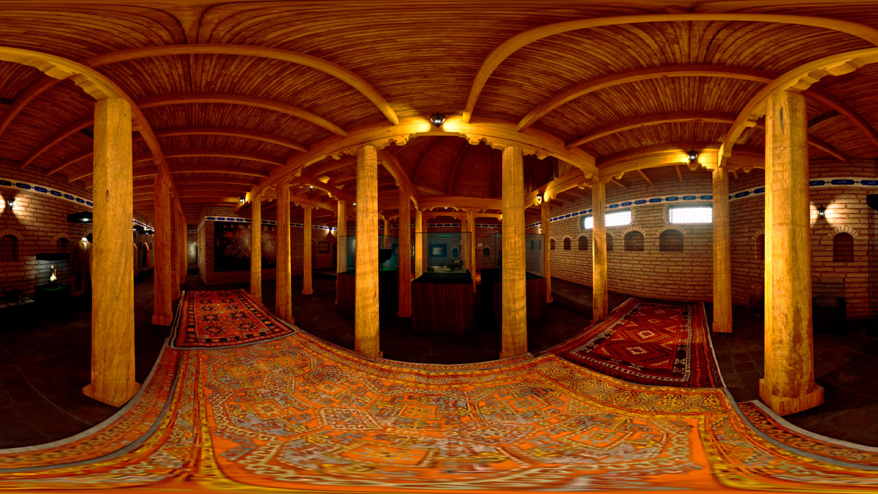 Внутри Мавзолея Ходжи Ахмеда Ясави.