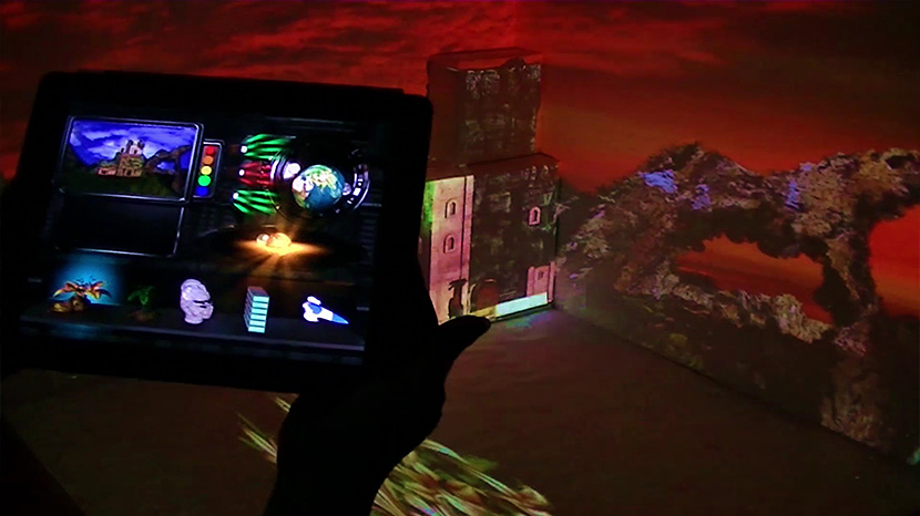 Управление интерактивным 3D мэппингом при помощи iPad'а.