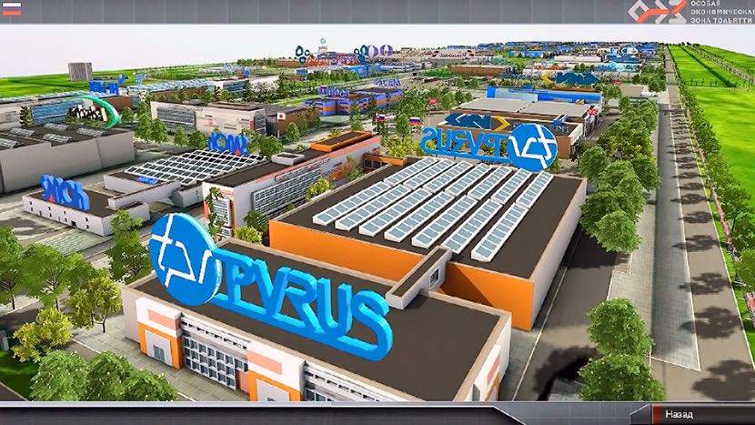 3D модель территории ОЭЗ.