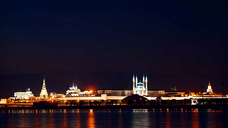 Ночная панорама Казани.