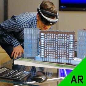 Архитектурная визуализация для очков дополненной реальности HoloLens