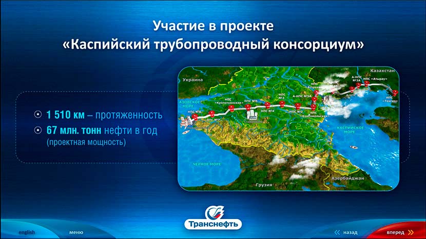 Схема проекта «Каспийский нефтепроводный консорциум».
