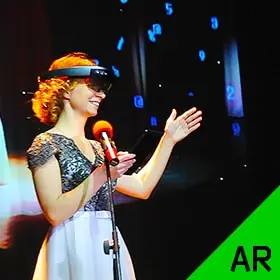 Презентация с использованием очков дополненной реальности HoloLens